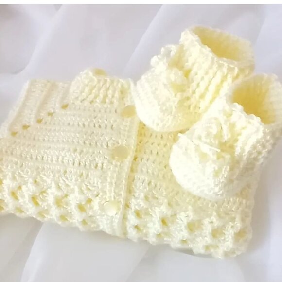 Crochet baby matching set NEW - Picture 2 of 5